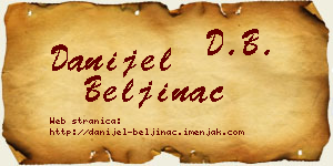 Danijel Beljinac vizit kartica